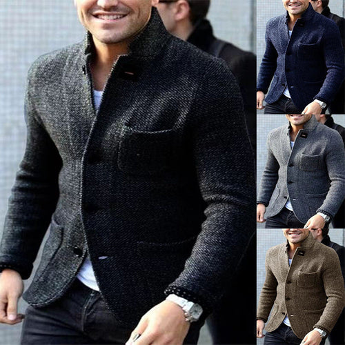 Herren modischer Blazer mit strukturiertem Stoff Drune