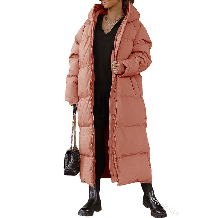 Damen Lange gesteppte Winterjacke Drune