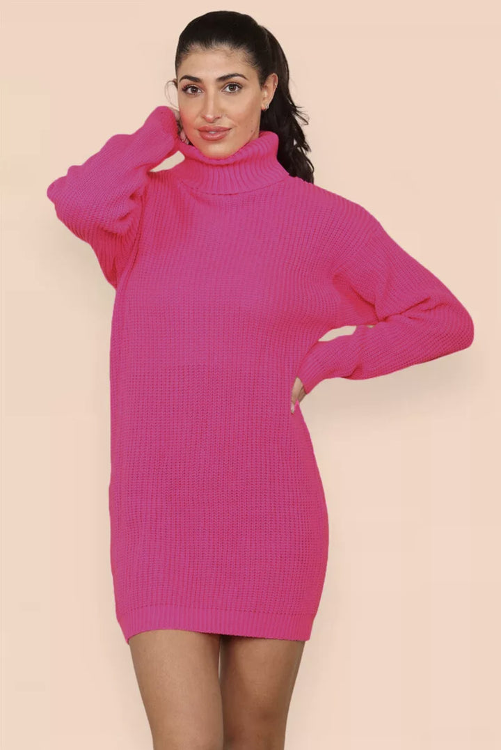 Damen Strickkleid mit kuscheligem Rollkragen und lässigem Schnitt Drune