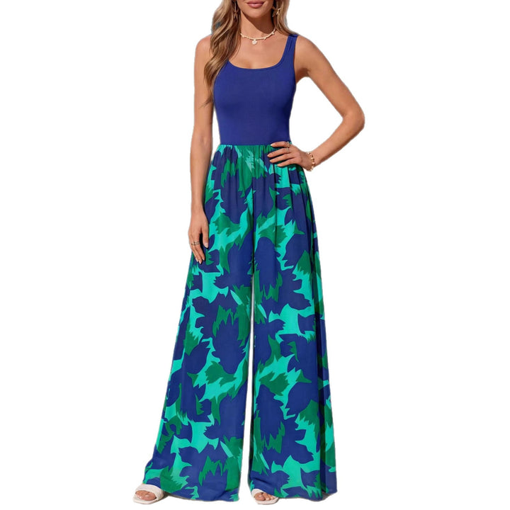 Damen Weite Palazzo-Hose mit elastischem Bund und Taschen Drune