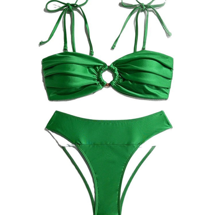 Damen Elegantes Triangel-Bikini-Set mit Rüschendetails Drune