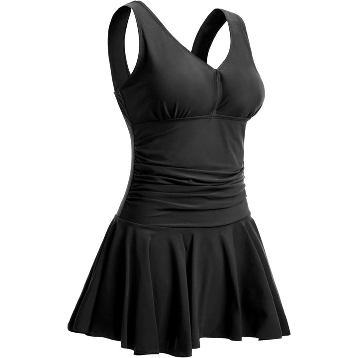 Damen Badeanzug mit Rüschendetails und frischem Kirschmuster Drune