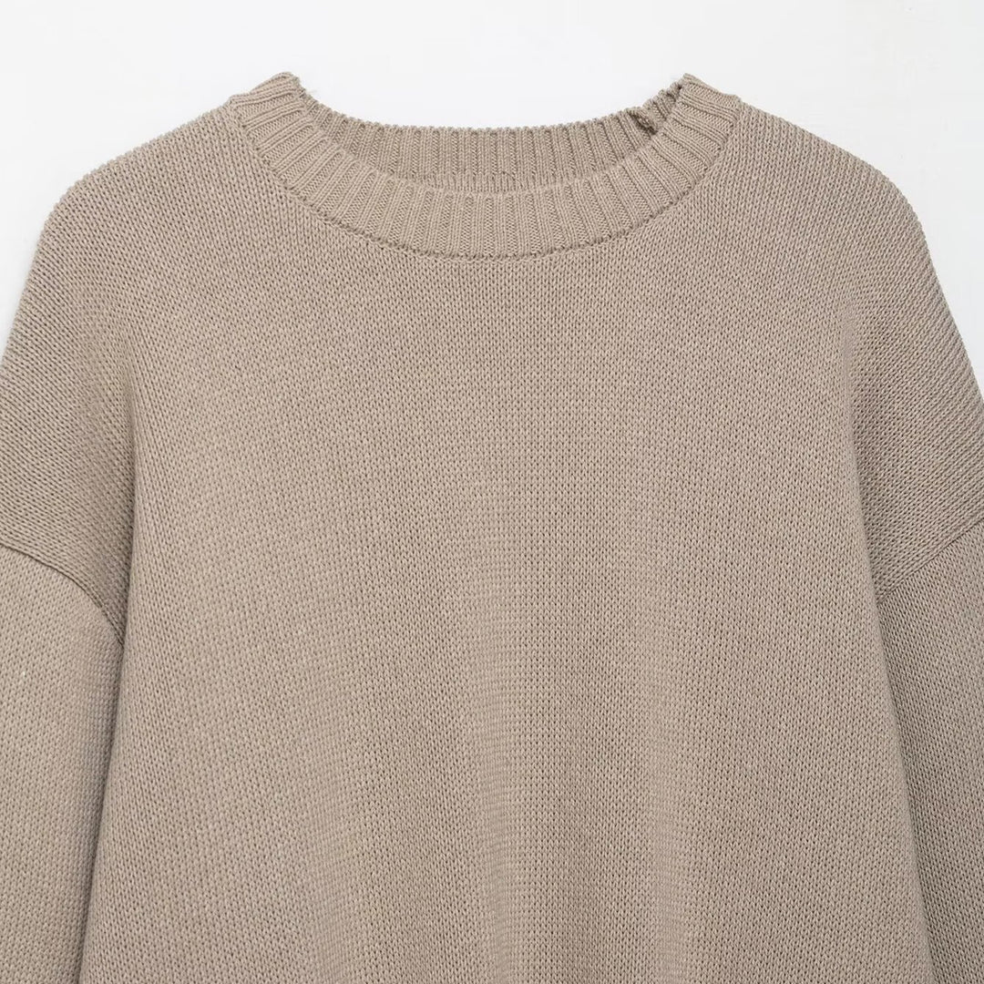 Damen lässiger Strickpullover Drune