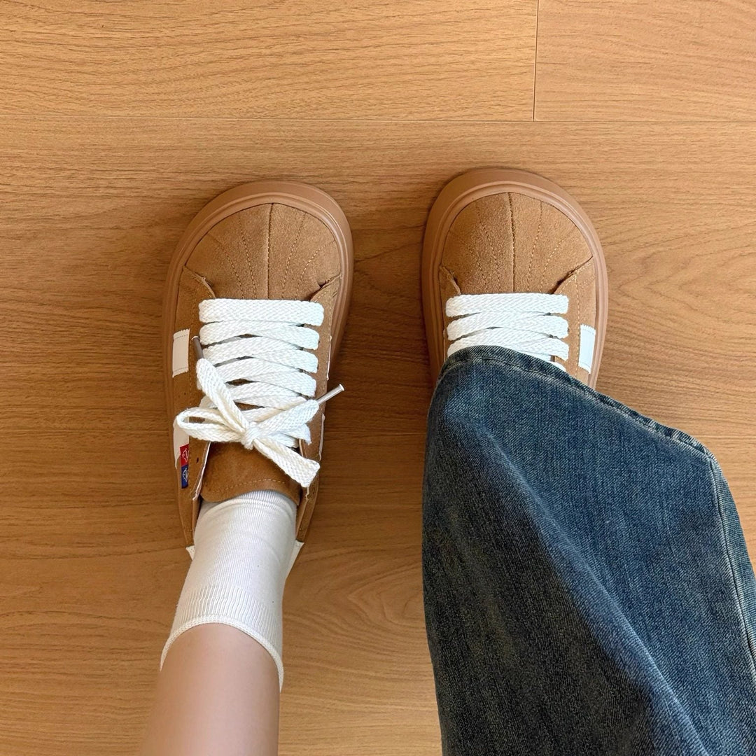 Damen Hochwertige Freizeitsneaker mit dicker Plateausohle und atmungsaktiver Mesh-Oberfläche Drune