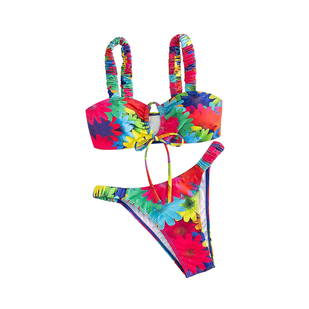 Damen Bunt blühender Bikini Drune