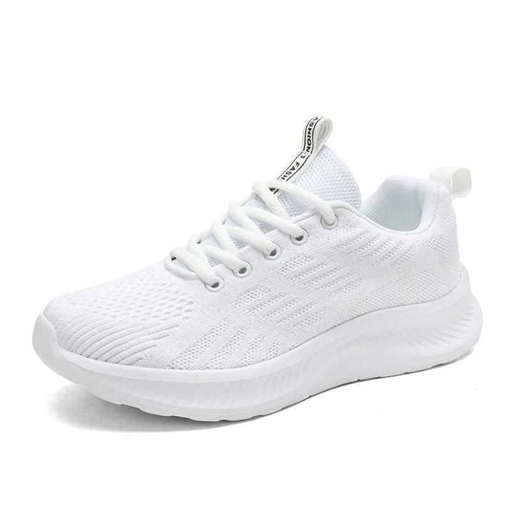 Damen nan ultraleichter Strick-Freizeitsneaker mit ergonomischer Dämpfungskernsohle und Zuglasche Drune