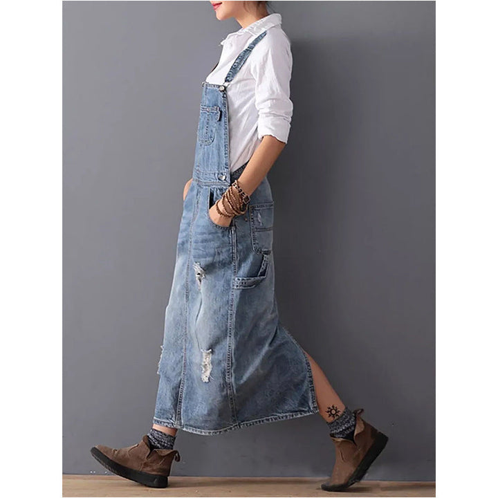 Drune | Damen-Jeansrock mit Trägern