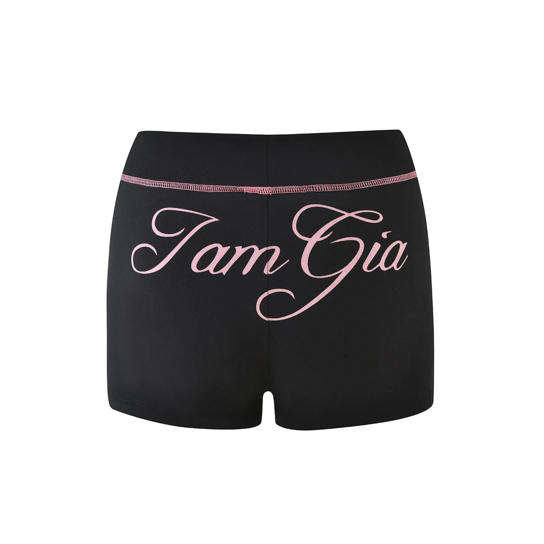 Damen Sportliche Shorts mit auffälligem Logo Drune