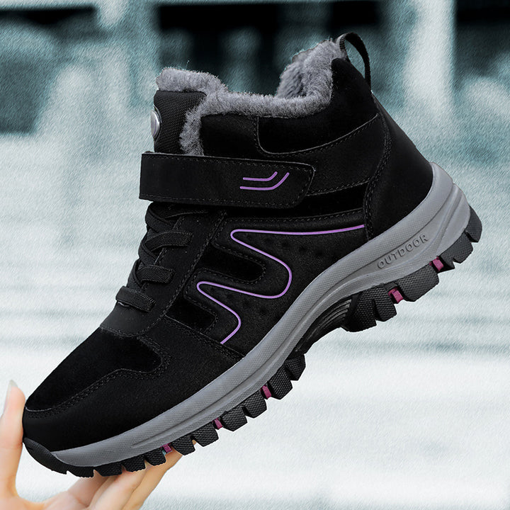 Damen Winterliche Trekkingstiefel mit rutschfester Sohle und isolierendem Futter Drune