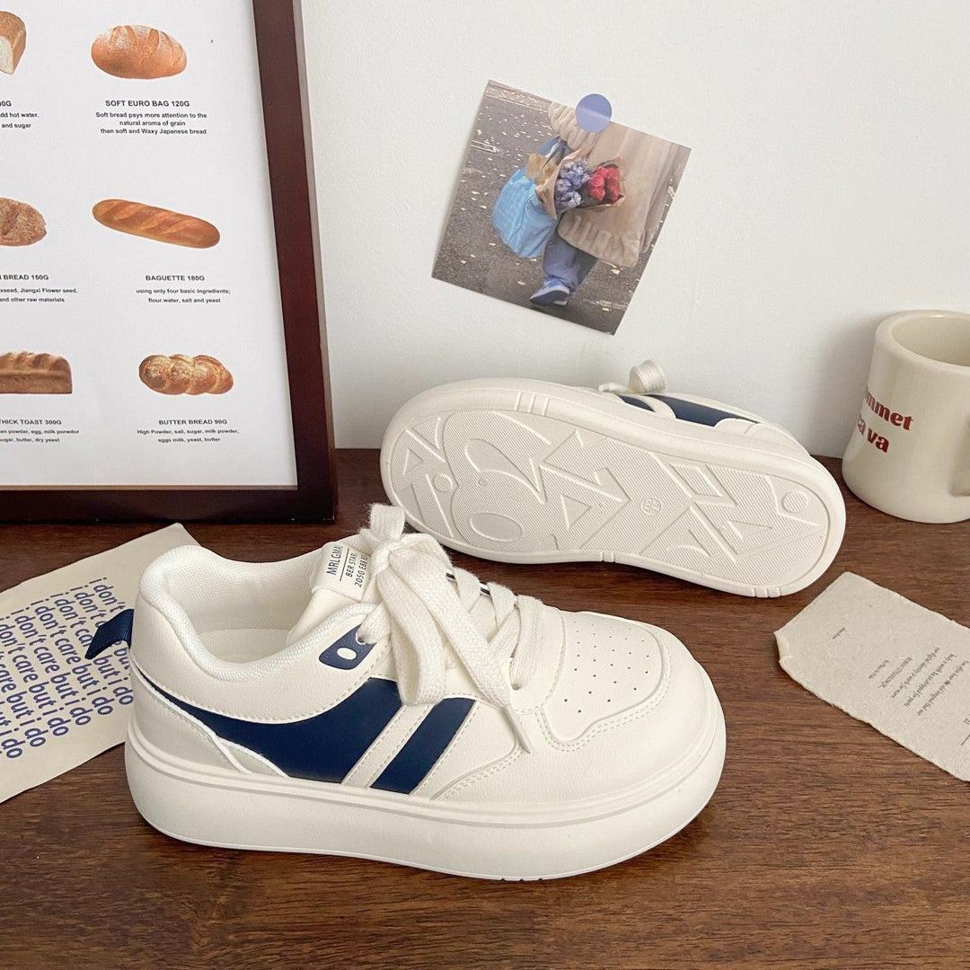 Damen modische Plateau-Sneaker mit stylischen Kontraststreifen Drune