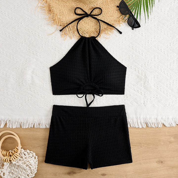 Damen Bikini-Set mit raffinierten Schnittdetails und elastischen Trägern Drune