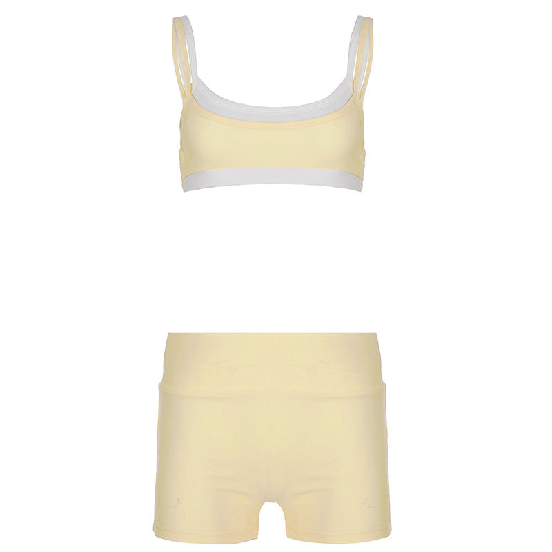 Damen Sportliches Zweiteiler-Set mit verstellbaren Trägern Drune