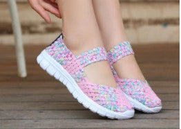 Damen nan elastischer Mary-Jane-Riemchen-Komfortschuh mit gewebtem Stretch-Obermaterial und flexibler Leichtsohle Drune