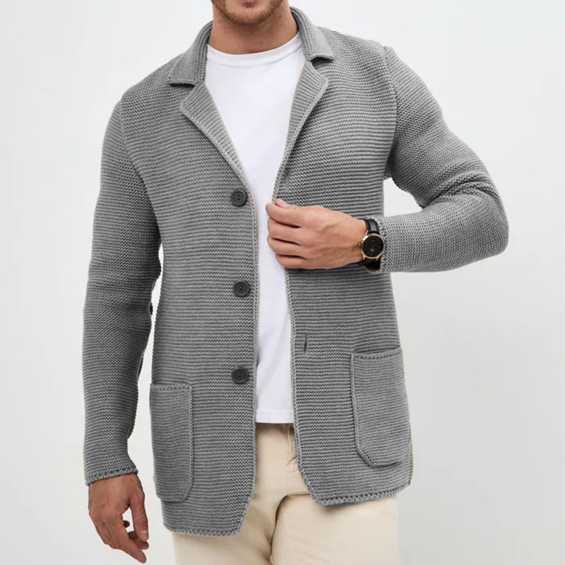 Herren Strickjacke mit warmem Schalkragen und praktischen Taschen Drune