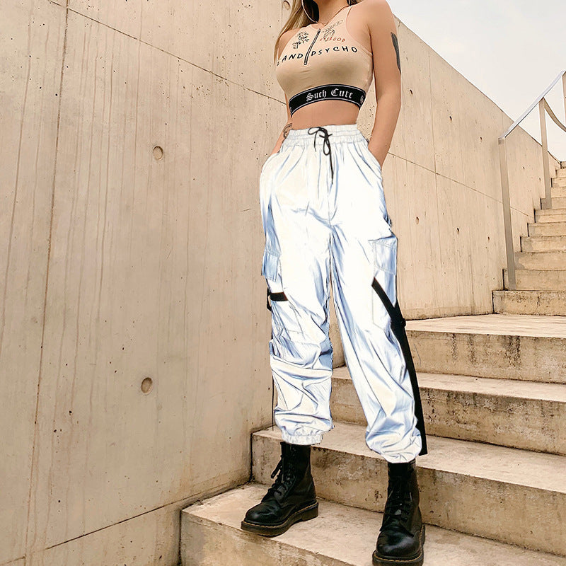 Damen Cargo-Hose mit verstellbarem Bund und Taschen Drune