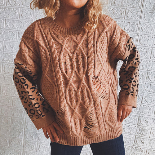 Damen lässiger Strickpullover mit modernem Muster und einzigartigen Details Drune