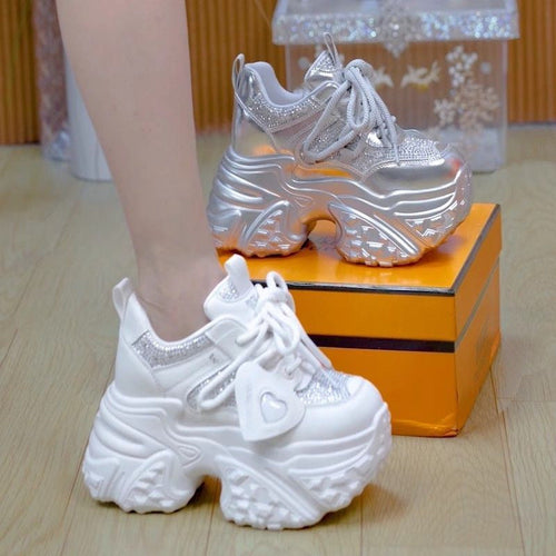 Damen Chunky Sneakers mit puffiger Sohle und innovativer Dämpfung Drune