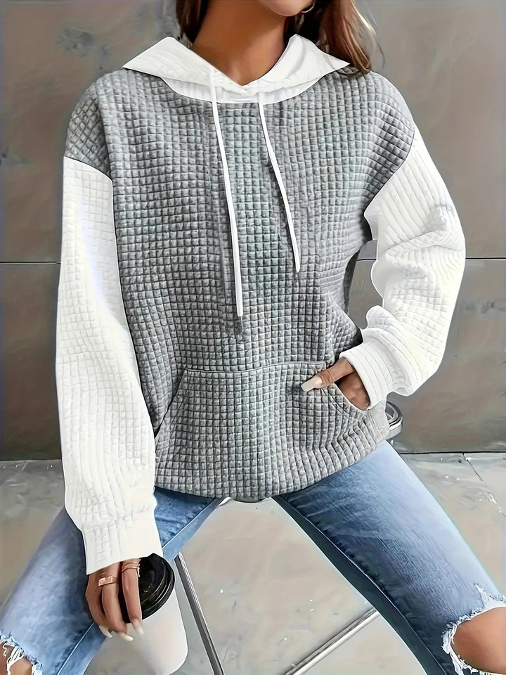 Damen Kapuzenpullover mit strukturiertem Design und praktischen Taschen Drune