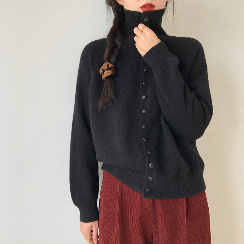 Damen modischer Cardigan mit Knopfdetails Drune