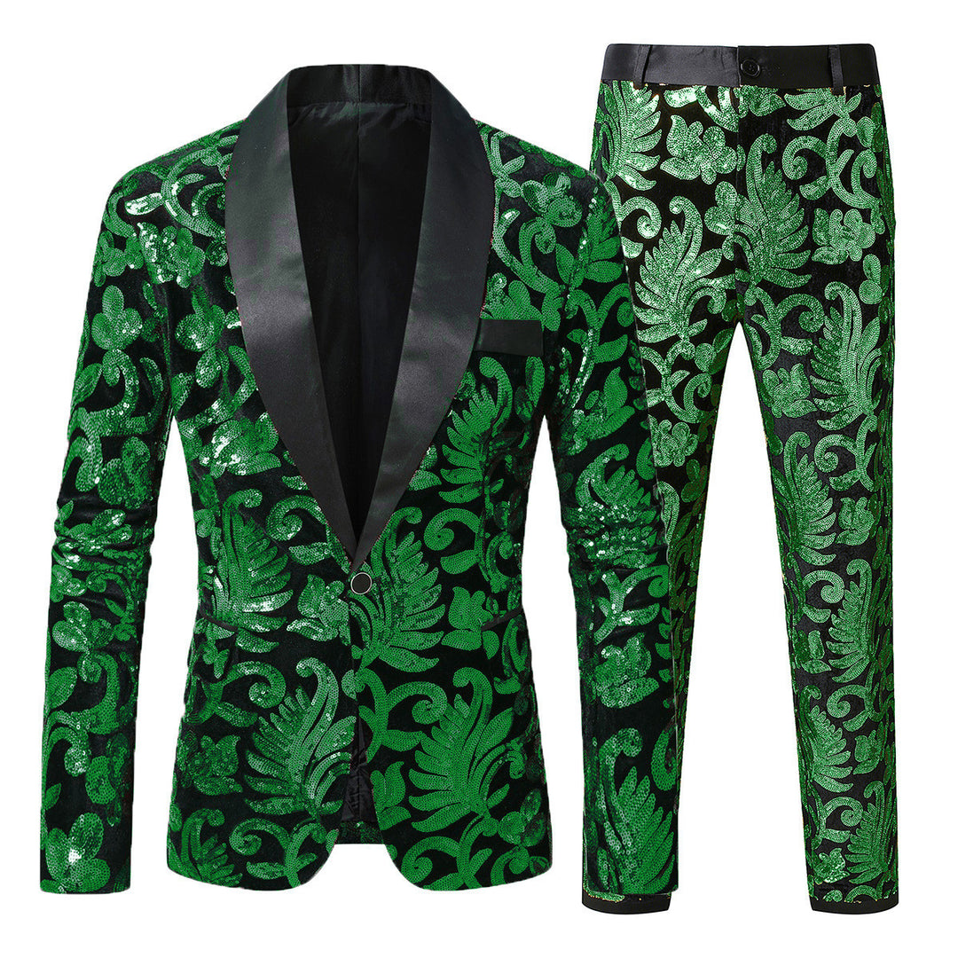 Herren glamouröses Pailletten-Anzugset Drune
