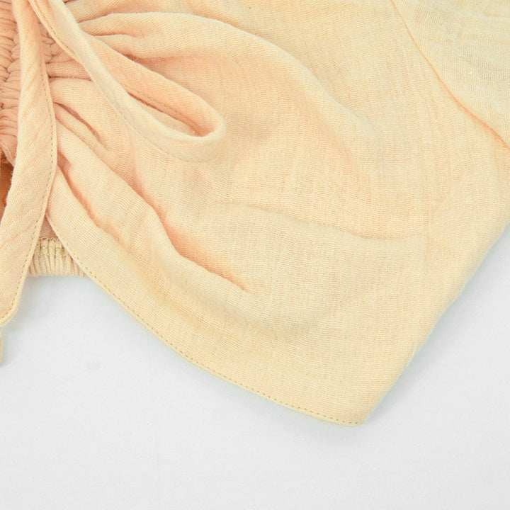 Damen Crop-Top mit voluminösen Rüschensäumen und verstellbarem Kordelzug Drune