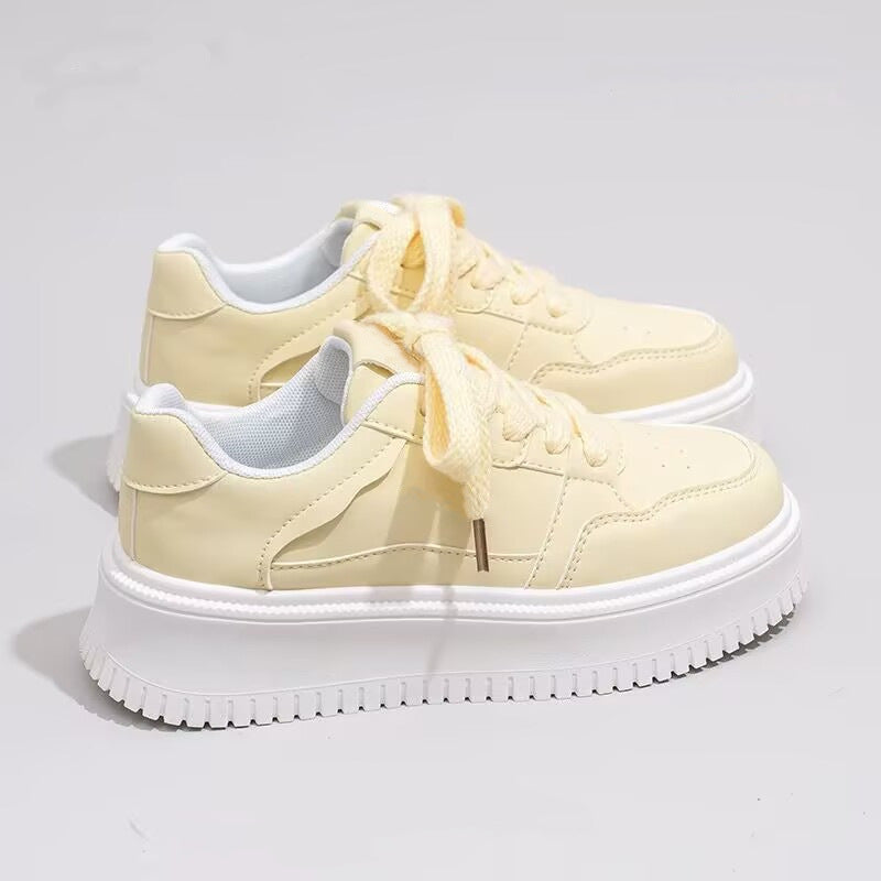 Damen Sportliche Sneakers mit dicker Laufsohle und atmungsaktiver Fütterung Drune