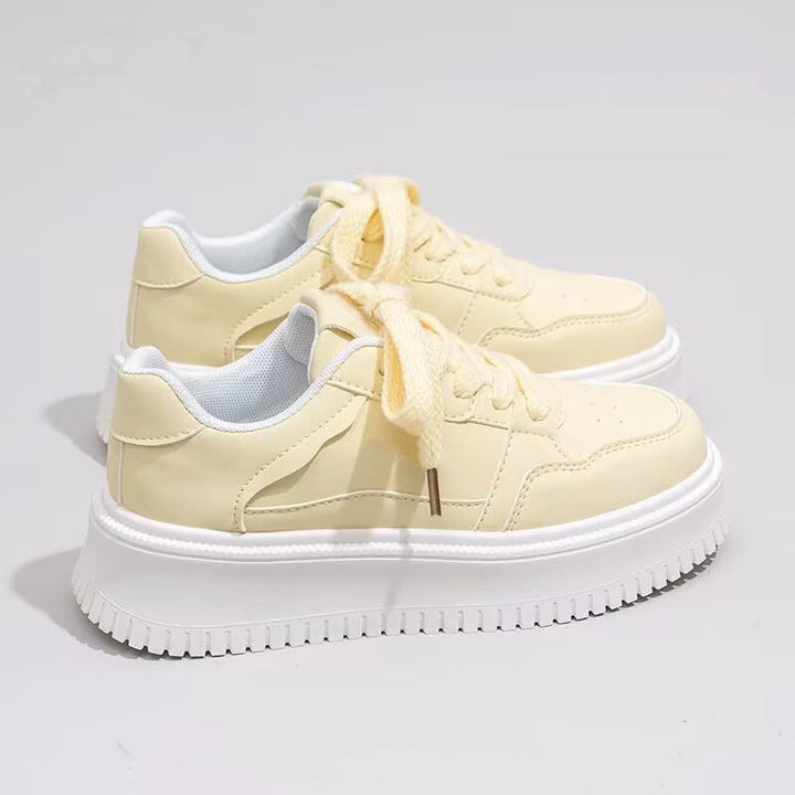 Damen Sportliche Sneakers mit dicker Laufsohle und atmungsaktiver Fütterung Drune