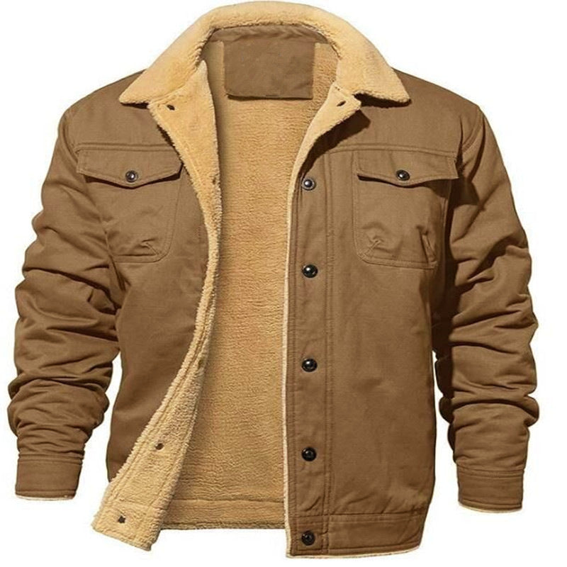 Herren Utility-Jacke mit wärmendem Innenfutter und stylischem Umlegekragen Drune