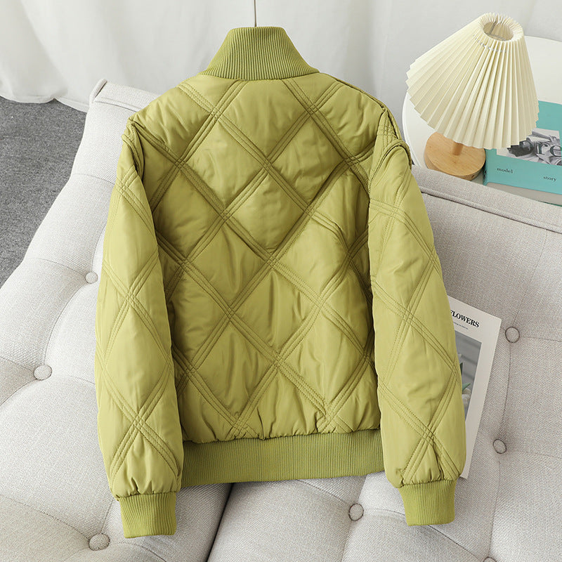 Damen gesteppte Übergangsjacke mit hohem Kragen und elastischen Bündchen Drune
