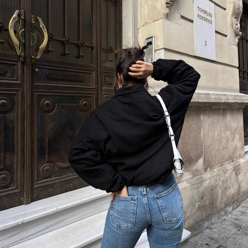 Damen modische und lässigeOversized Jacke Drune