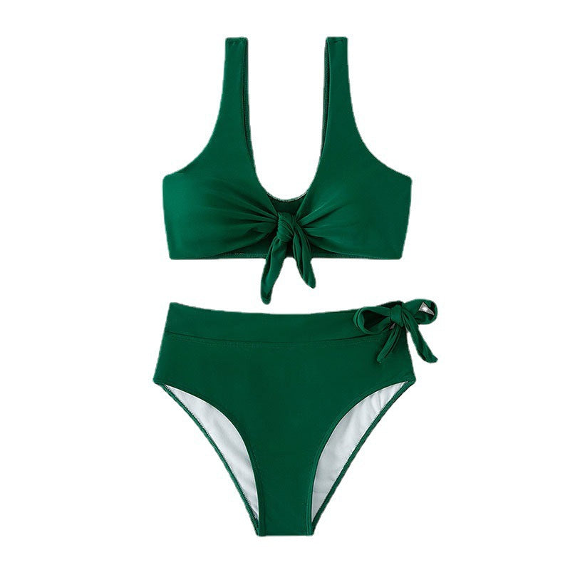 Damen Hochtailliertes Bikini-Set mit bindbarem Oberteil und eleganter Passform Drune
