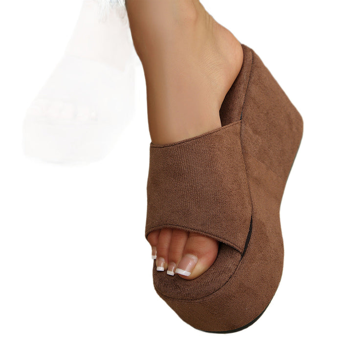 Damen Wedge-Pantoletten mit modischem Design und rutschfester Sohle Drune