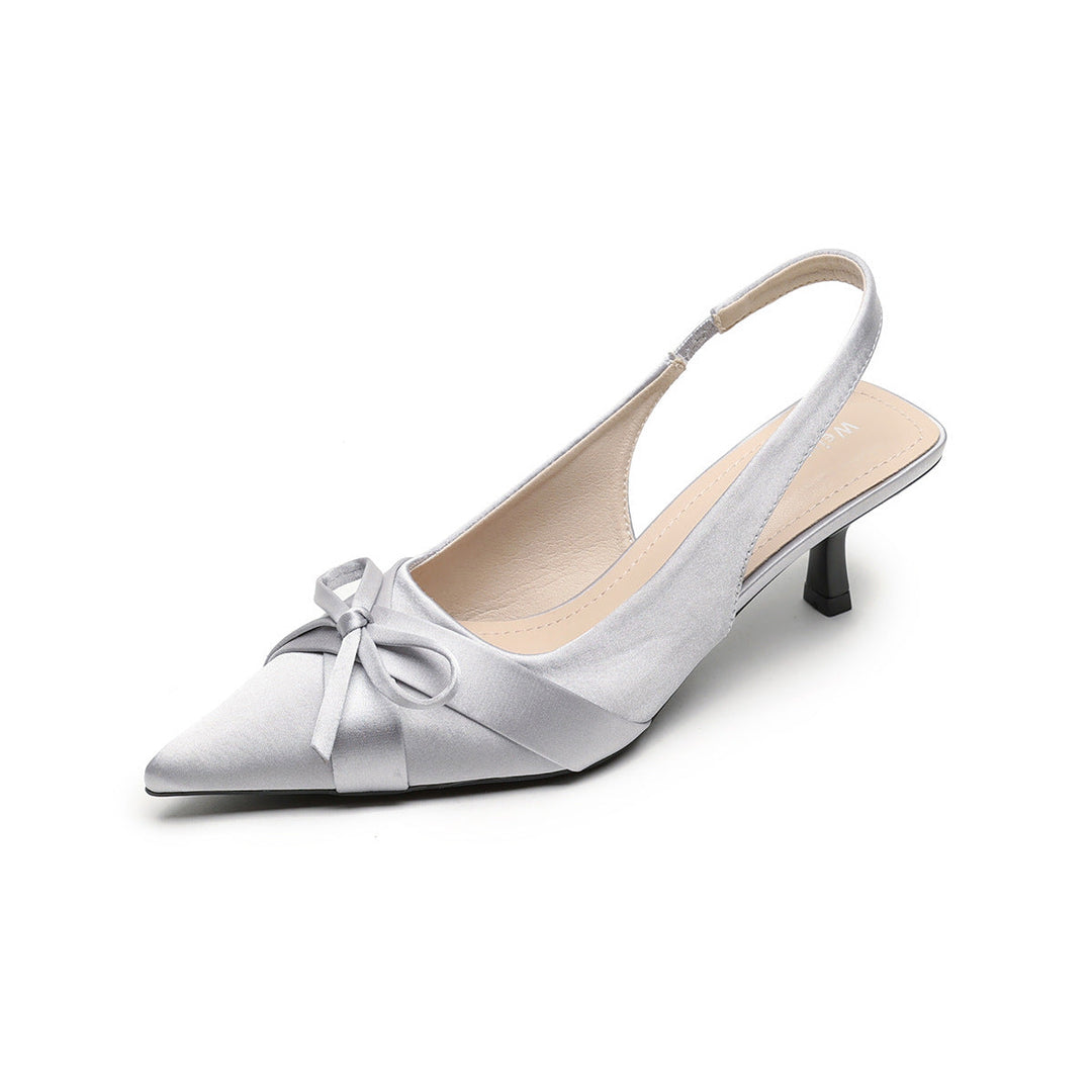 Damen Slingback-Pumps mit eleganter Schleife und modischem Spitzendesign Drune
