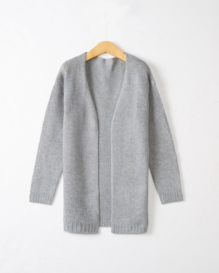 Damen Offene Strickjacke mit lässigem Schnitt und Taschen Drune