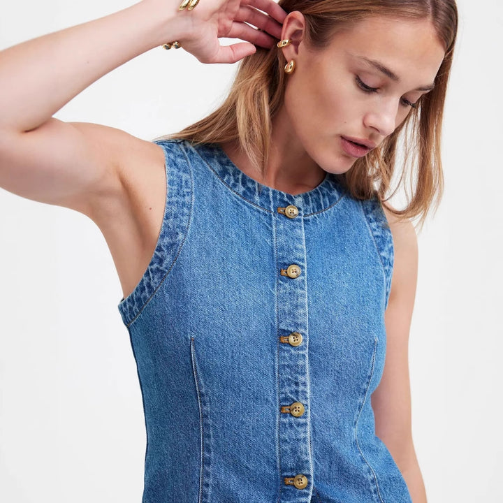 Damen Denim-Weste Drune