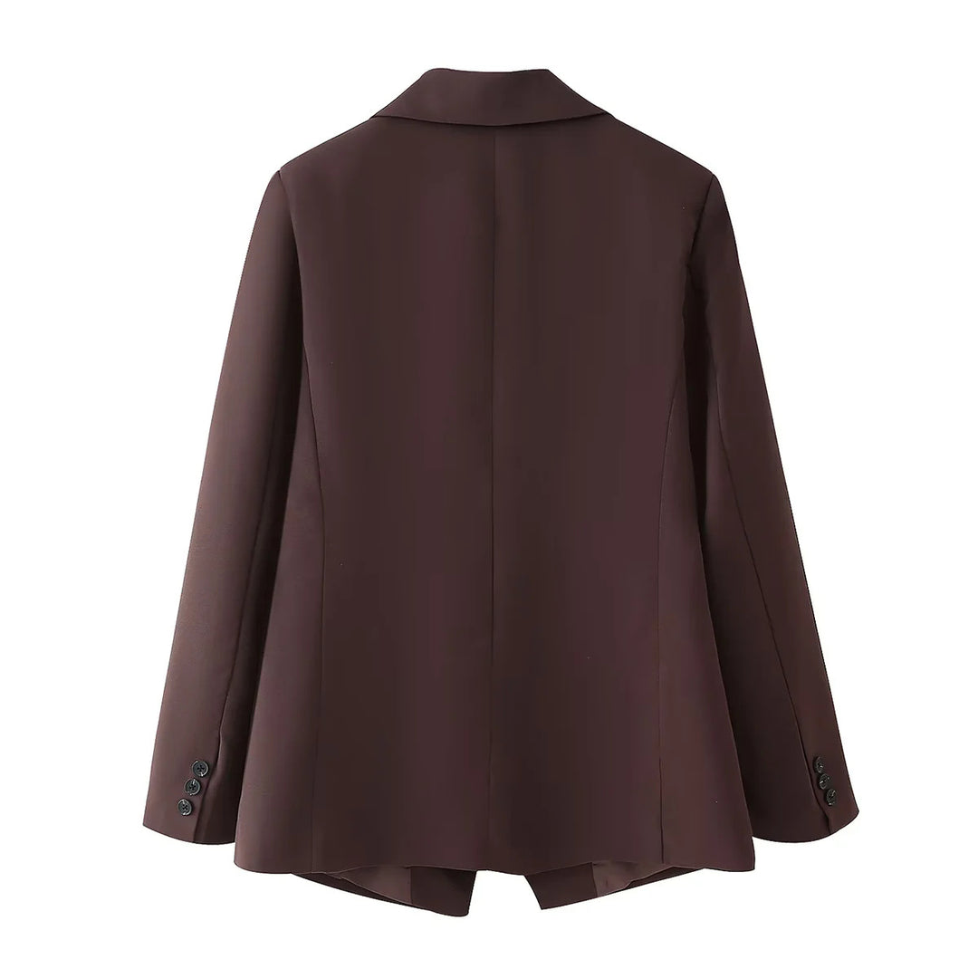 Damen elegante Blazerjacke im klassischen Schnitt Drune