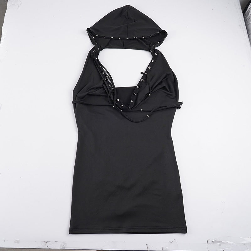 Damen Kapuzensweatshirt mit verspielten Stilelementen und raffinierten Schnürdetails Drune