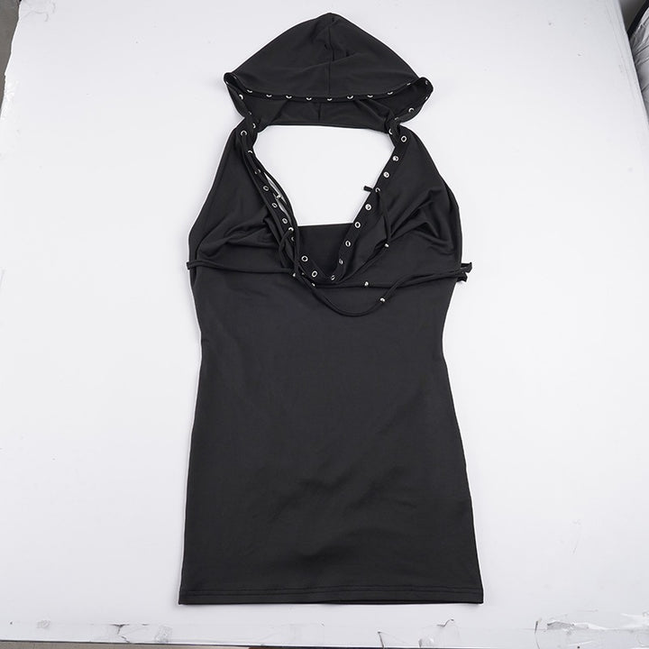 Damen Kapuzensweatshirt mit verspielten Stilelementen und raffinierten Schnürdetails Drune