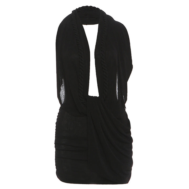 Damen Wickeltop mit raffiniertem Design und tiefem V-Ausschnitt Drune