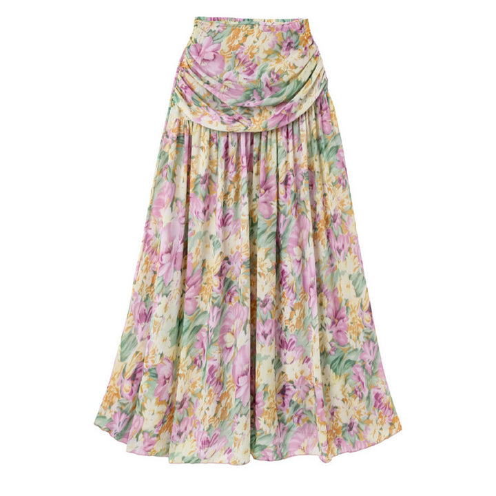 Damen Einseitiger Badeanzug mit floralen Mustern und glamouröse Kette Drune