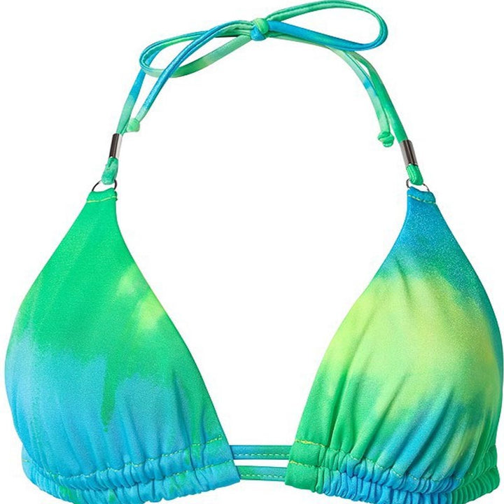 Damen Triangel-Bikini mit trendigem Farbverlauf und schmalen Trägern Drune