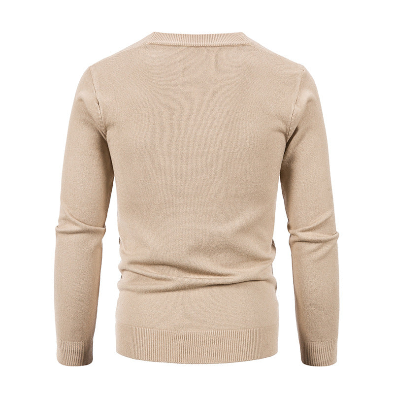 Herren nan leichte Feinstrick-Strickjacke mit V-Ausschnitt, durchgehender Knopfleiste und aufgesetzten Taschen Drune
