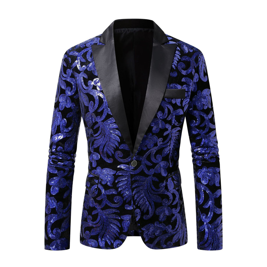 Damen eleganter Pailletten-Blazer mit floralem Design und luxuriösem Schnitt Drune