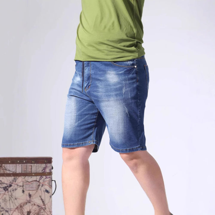 Herren Denim-Shorts mit elastischem Bund und lässigem Schnitt Drune
