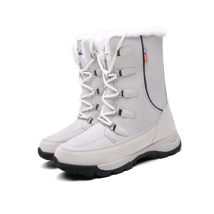 Damen isolierte Winterstiefel mit rutschfester Sohle und weichem Innenfutter Drune