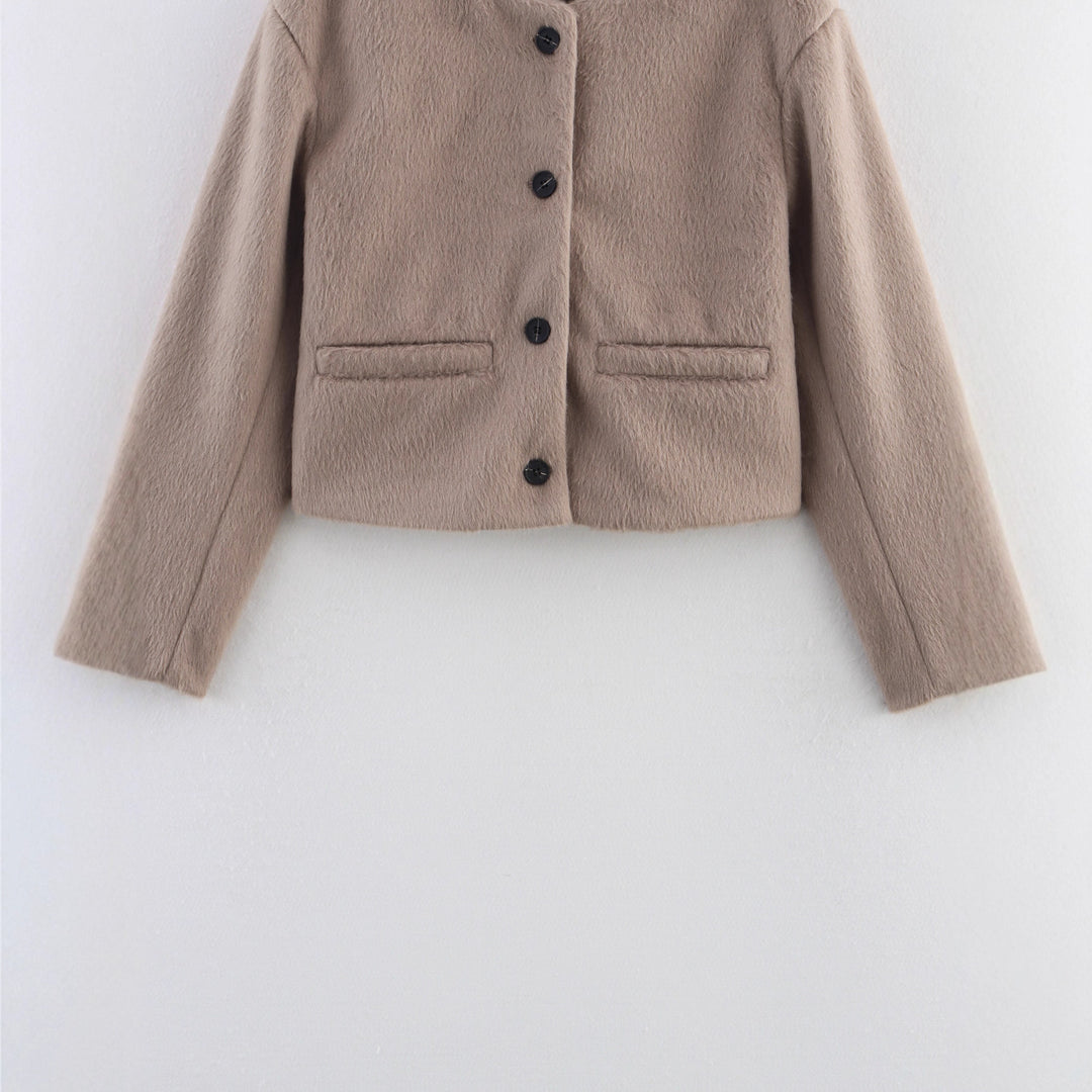 Damen kuschelige, klassische Kurzjacke Drune