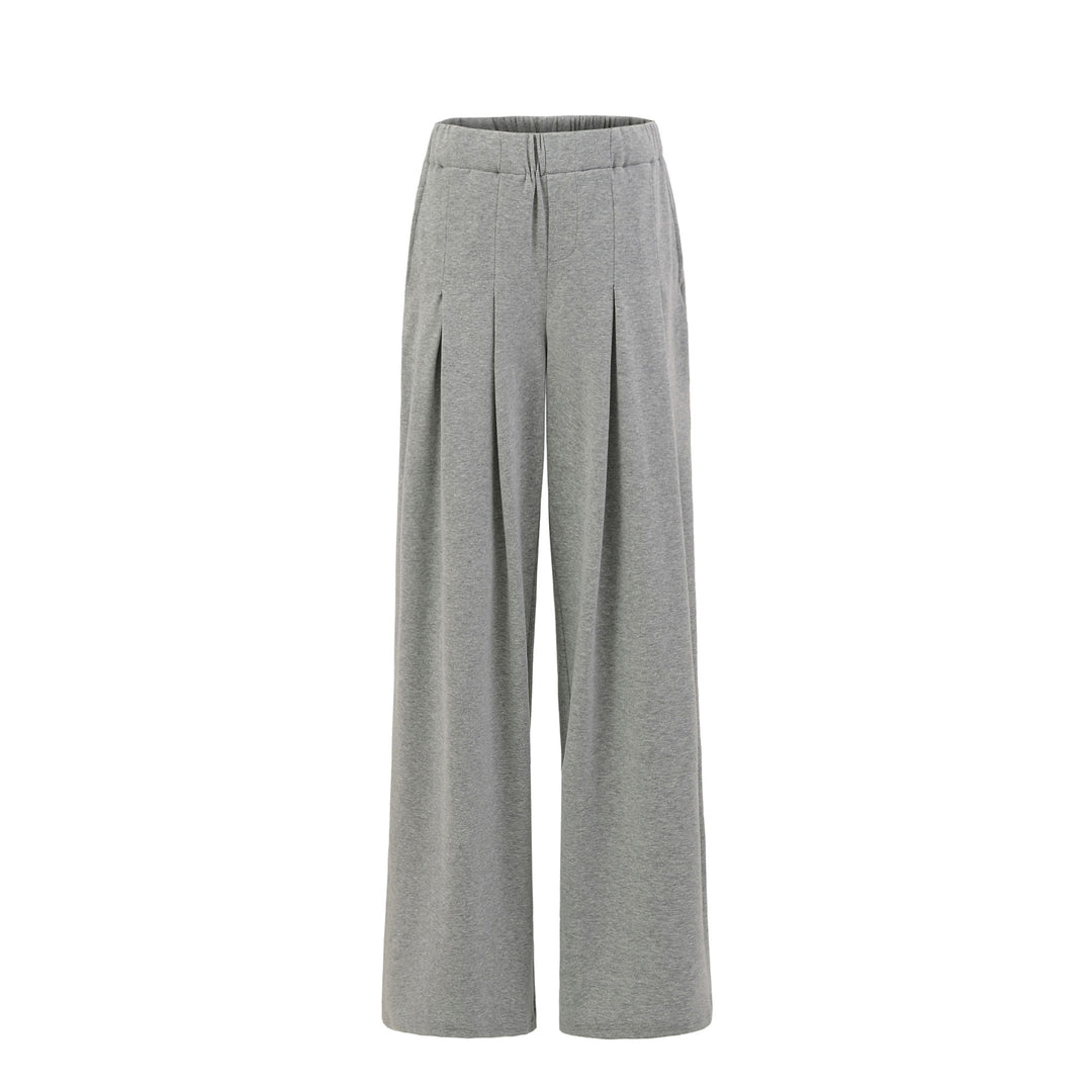 Damen lässige, weite Freizeithose mit Bundfalten Drune