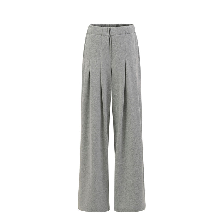 Damen lässige, weite Freizeithose mit Bundfalten Drune