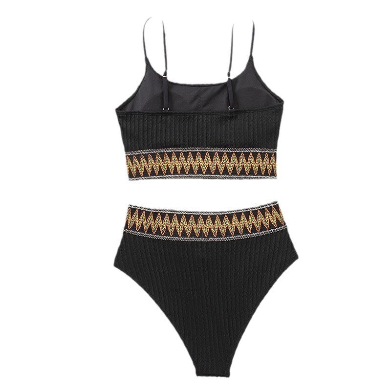 Damen Hochtailliertes Bikini-Set mit sportlichem Design Drune