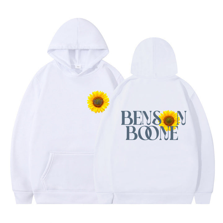 Damen Kapuzenpullover mit einzigartigem Sonnenblumenmotiv und bequemer Passform Drune